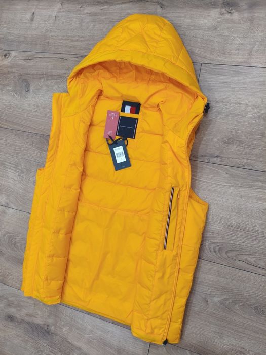 Bezrękawnik Tommy Hilfiger kamizelka męska żółta pomarańczowa r. L