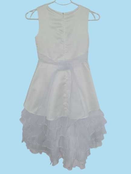 Нарядное белое платье для девочки 8–9 лет