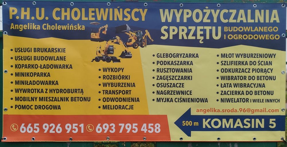 Usługi brukarskie usługi ogólnobudowlane prace ziemne wypożyczalnia