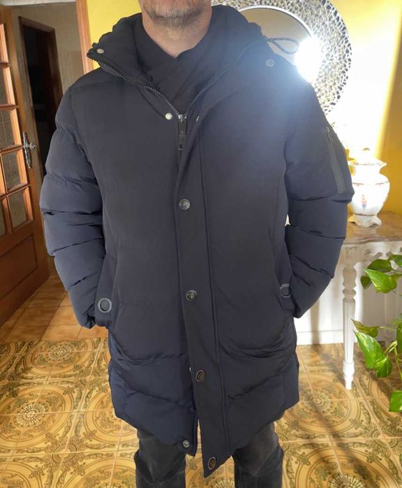 POINT ZERO CANADA - LEVI Long Puffer CASACO quase novo tamanho Medio