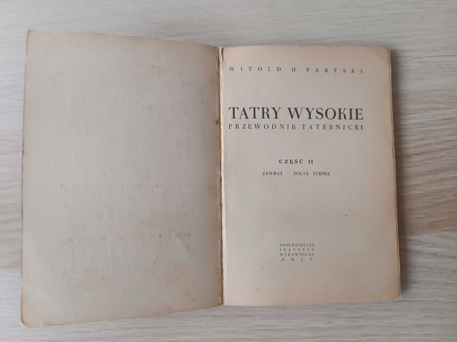 Przewodnik Tatry Wysokie z 1951 roku