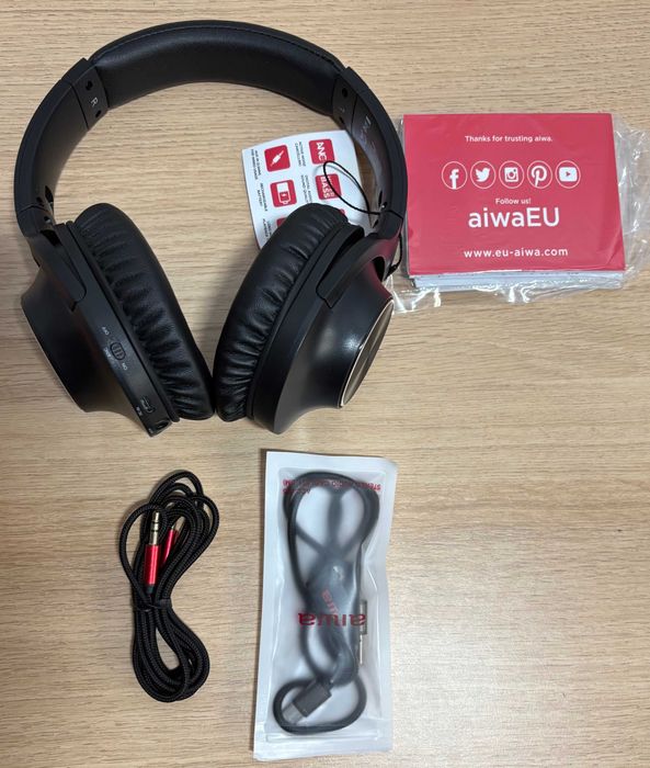 Słuchawki bezprzewodowe Aiwa HST-220BT Nauszne Bluetooth 5.4 Czarne