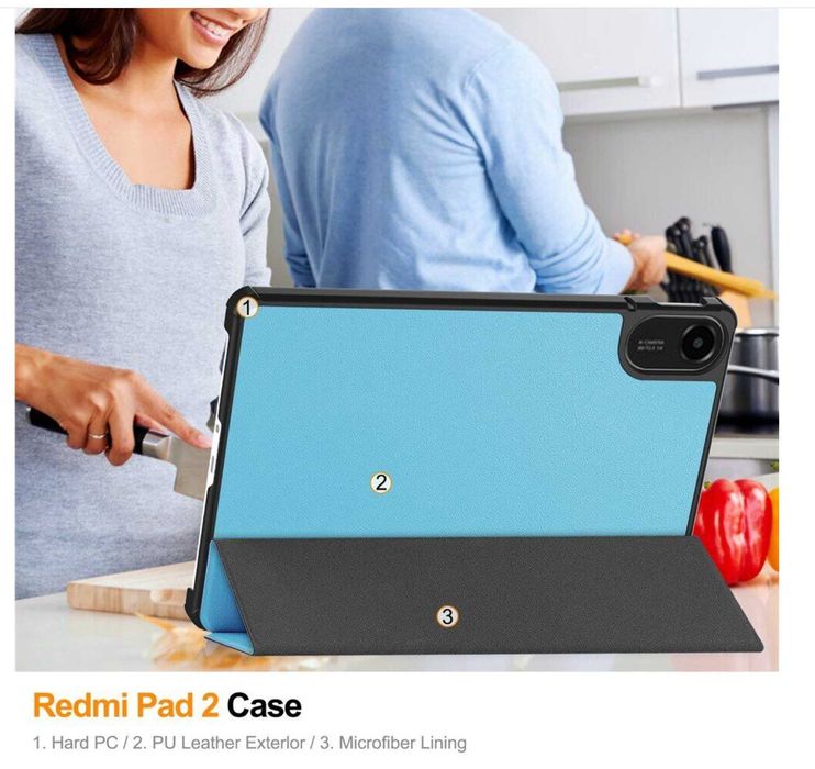 Xiaomi Redmi Pad 2 (11" 2025) - чехол книжка на планшет