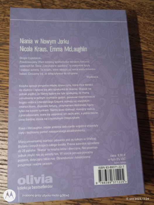 Niania w Nowym Jorku. Nicola Kraus, Emma Mc Laughlin