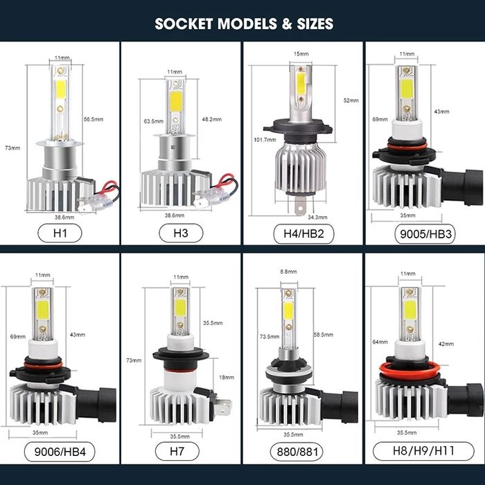 LED Лед лампы для авто,Автолампы,Светодиодные противотуманные Н8 H11