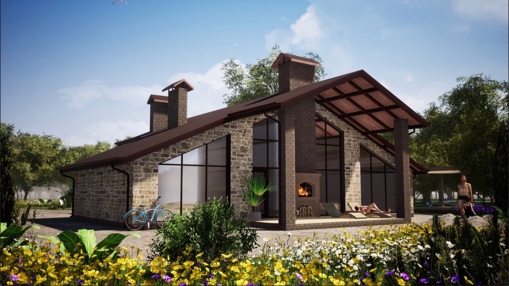 Дом на Победе, улица Загребельного, 200 м2