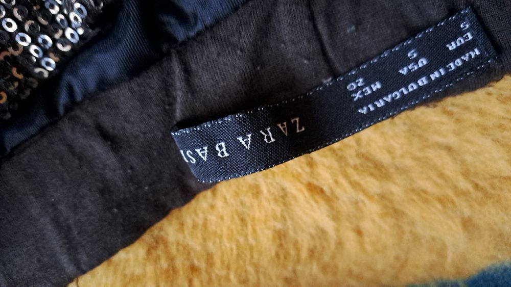 Spodnie haremki brokat cekiny zara basic s/m karnawał