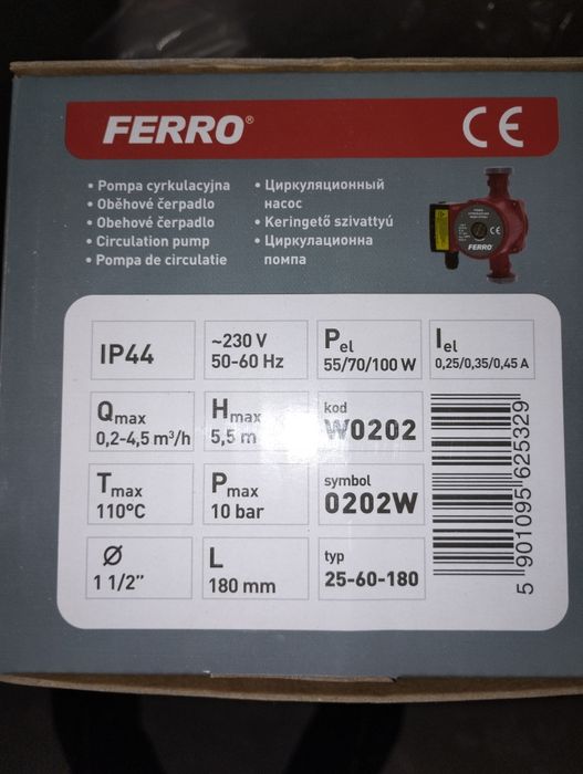 Pompa cyrkulacyjna ferro