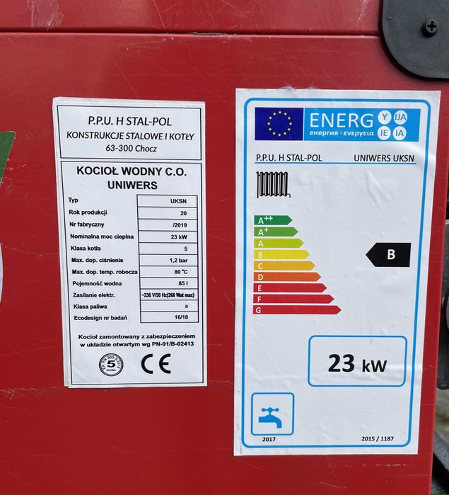 GRATIS! Piec 23KW 180m2 DREWNO WEGIEL Kotły Piece.