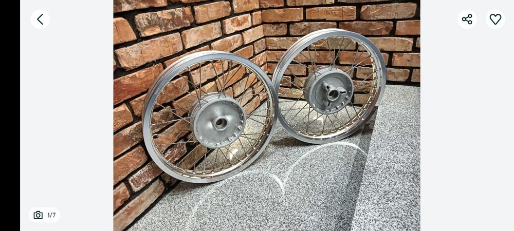 Koła po regeneracji kpl. Kół MZ etz 250