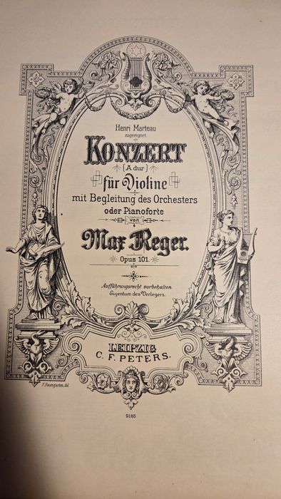 Max Reger Violin koncert op.101 nuty