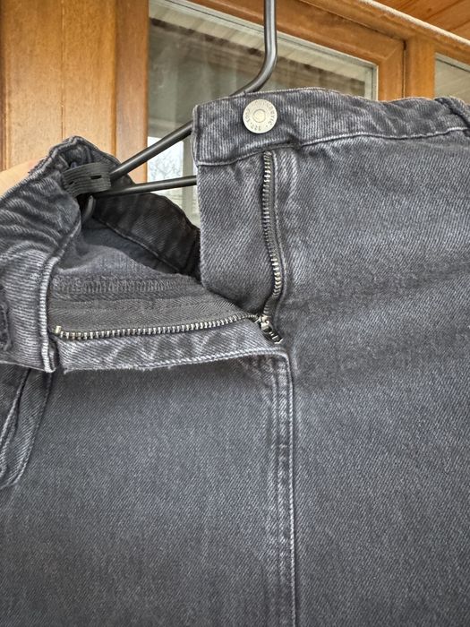 Спідниця джинсова сірого кольору міні спідниця