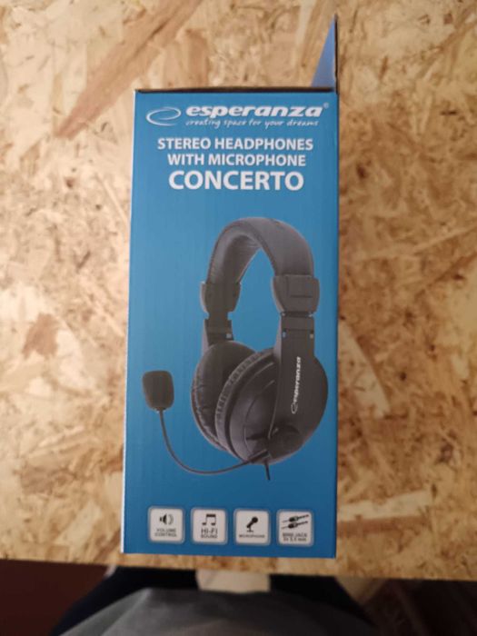 Esperanza Auscultadores c microfone EH103 Stereo Black