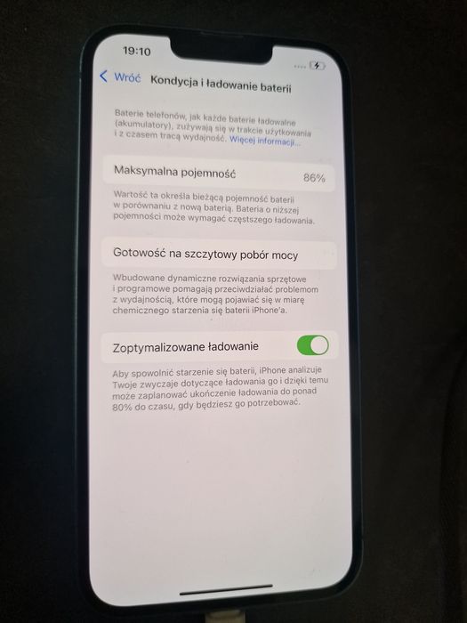 Iphone 13  128gb kondycja baterii 86%