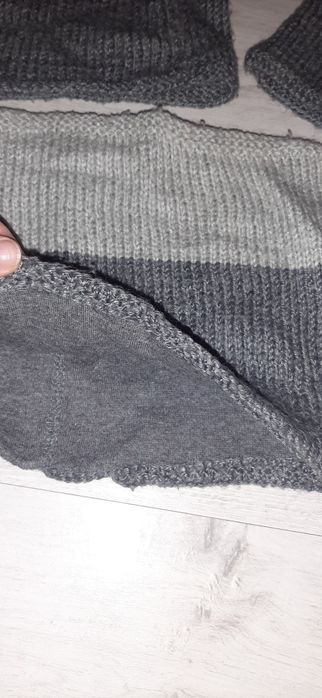 Zestaw wełna czapka komin rękawiczki rękawki modne ciepłe r.98-110,3-5