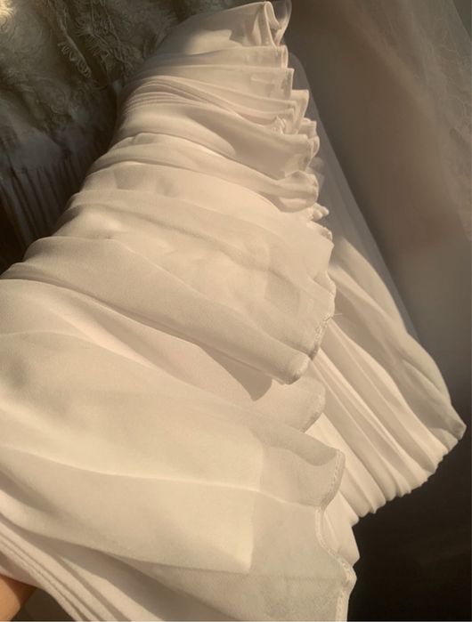 Piękna plisowana suknia ślubna, sukienka na wesele, poprawiny, ślub.
