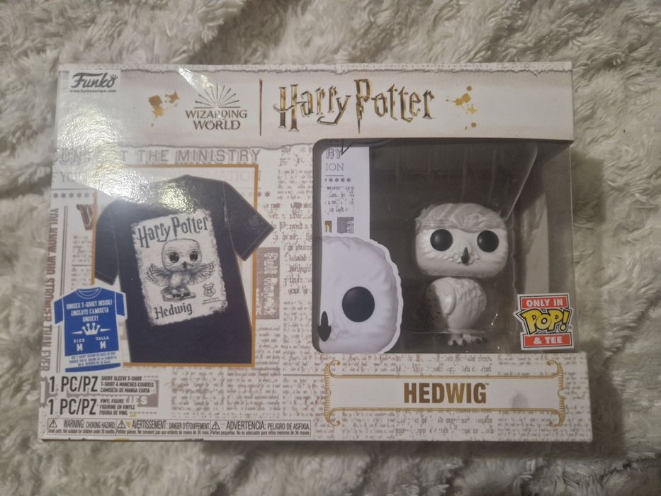 Nowy Zestaw Funko koszulka i figurka Harry Potter Hedwig