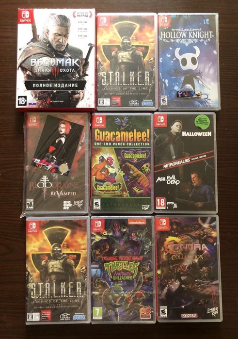 Nintendo Switch: Resident Evil, Thing Legacy of Kain Soul Reaver, Ведьмак Castlevania Stalker Mortal Kombat BloodRayne Hollow Knight Contra Turtles