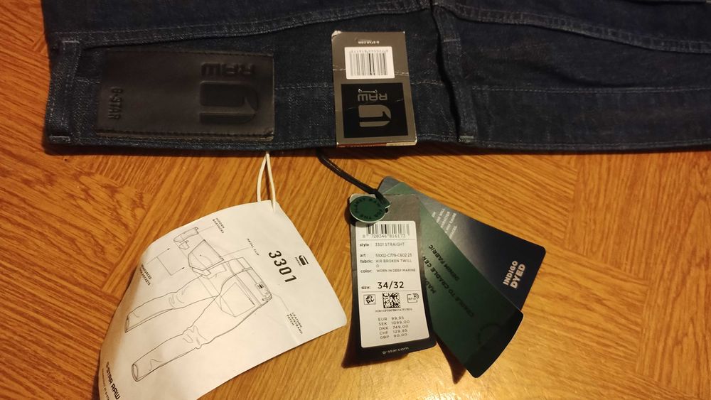 G STAR RAW 3301 Jeansy spodnie