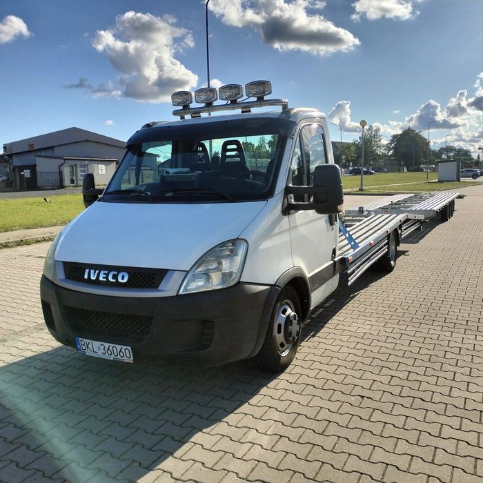 Laweta okazja Iveco 2012r nowa przyczepa zestaw