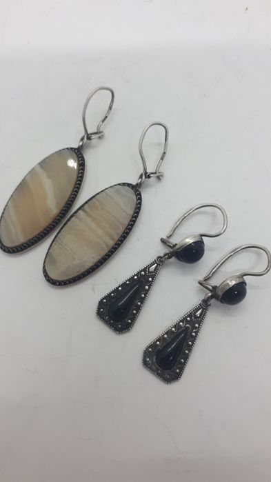 Серьги серебро 875пр. Урал.