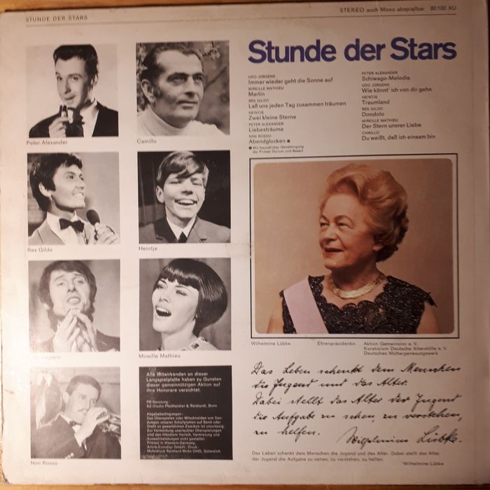 Płyta winyłowa - Stunde Der Stars, LP, Stereo, VG/EX