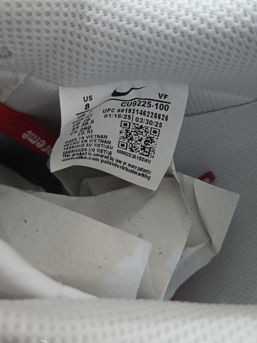 Nike Air Force 1 Low x Supreme Branco 41