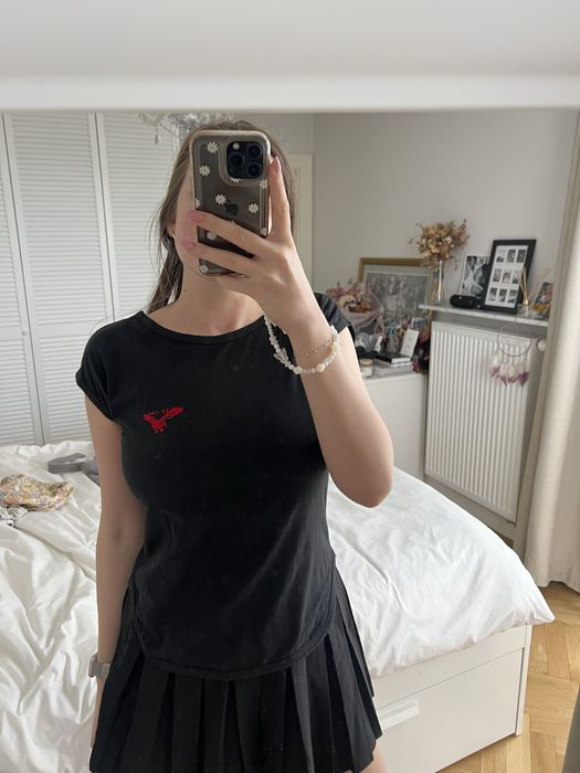 Czarna koszulka bluzka t-shirt S vintage y2k basic