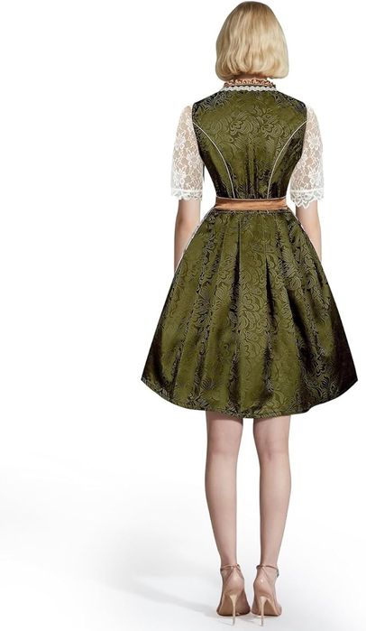 VICTERR Dirndl damski midi 3-częściowy na Oktoberfest