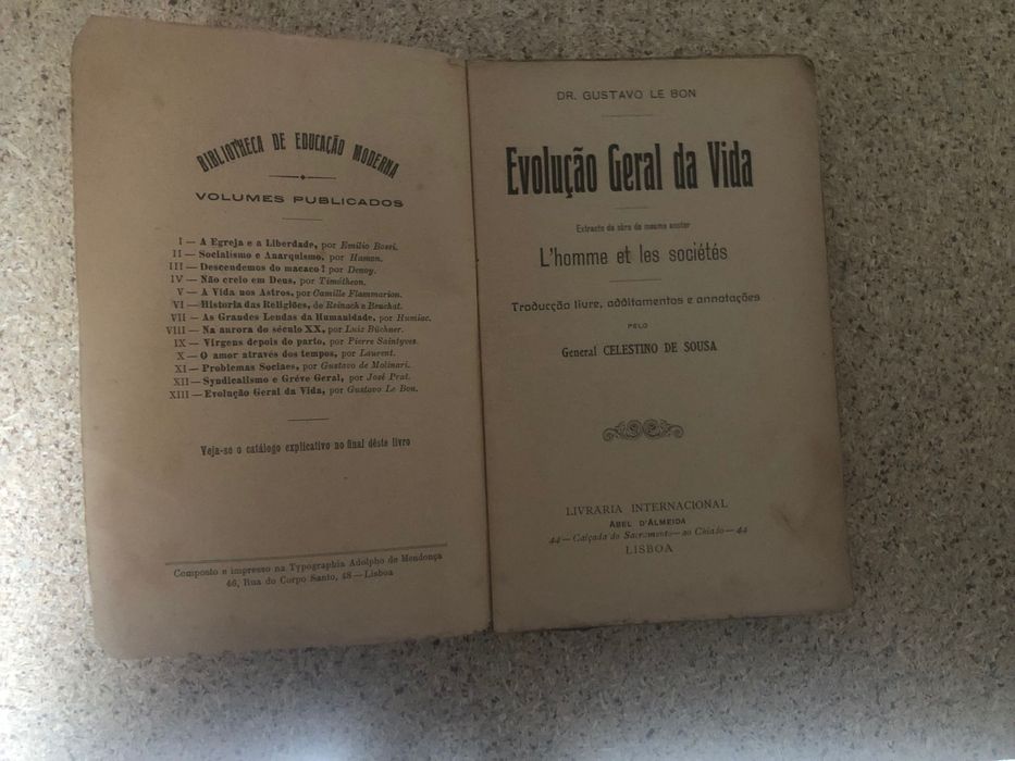 Evolução Geral da Vida (Gustave le Bon)