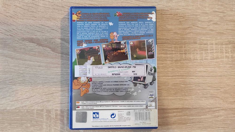 Garfield - Al Rescate de Arlene - Jogo PS2 - Semi Novo - RARO