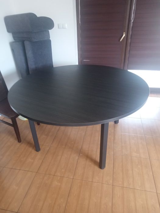 Stoł okrągły czarny fi 150cm