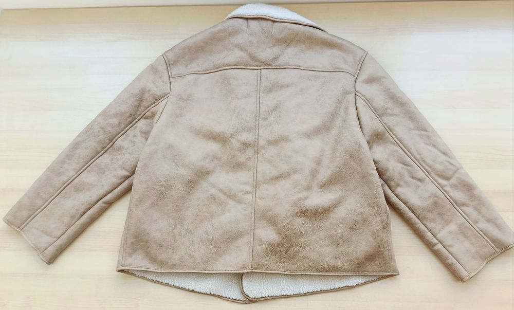 Casaco Aviador Bege Stradivarius Tamanho M | Stradivarius Beige Aviator Jacket Size M