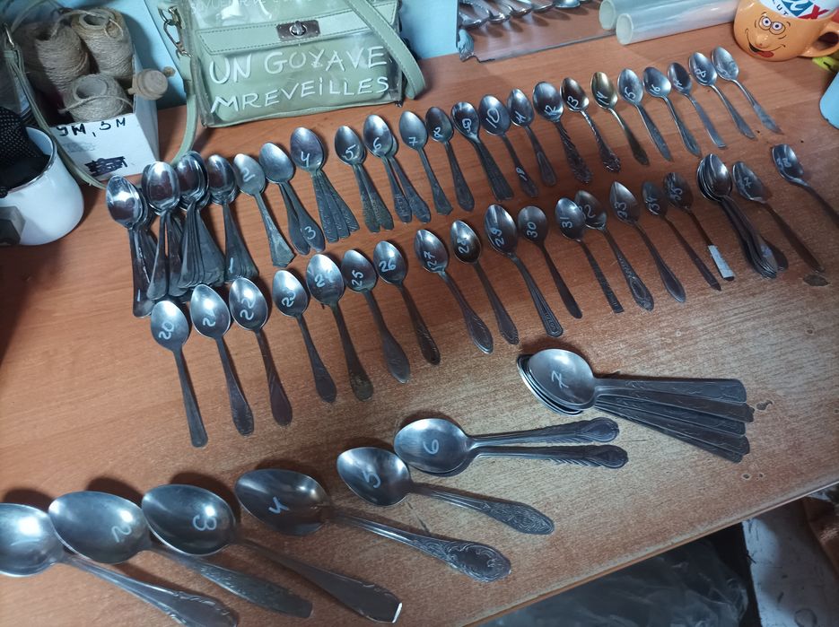 Ложки чайні виделки нержавійка столові ложки