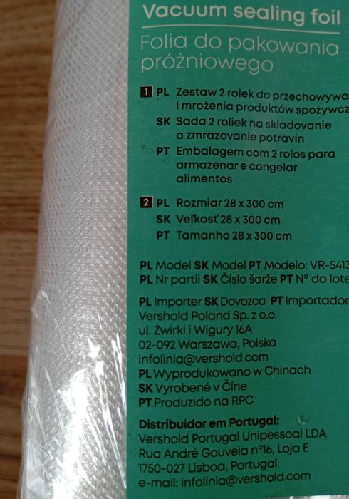 Zestaw 7 folii do pakowania próżniowego