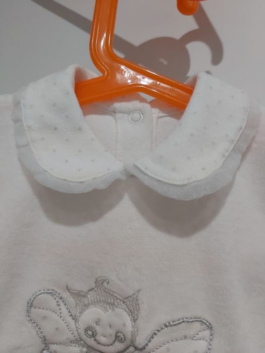 Piękne BIAŁE śpiochy z aksamitu 80 cm.