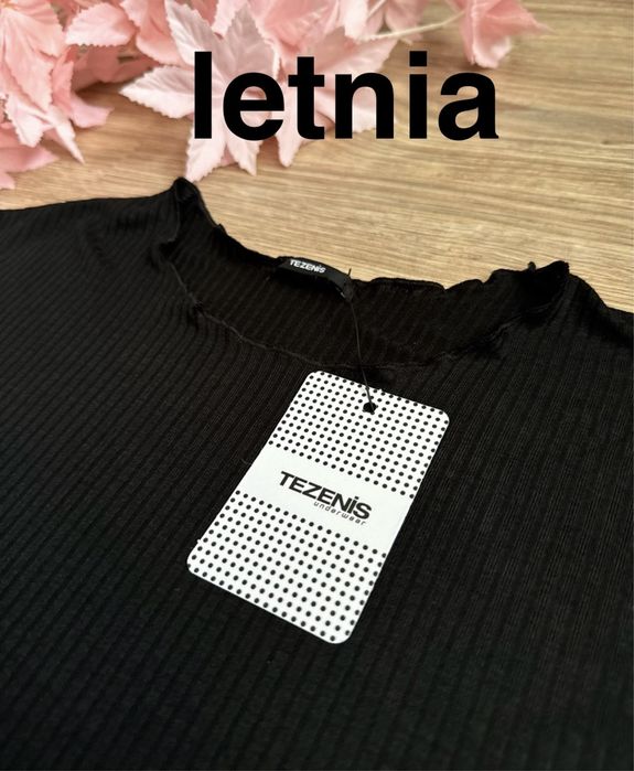 Wiskoza 96%. Tezenis s/36 mięciutka, prążkowana, bluzka