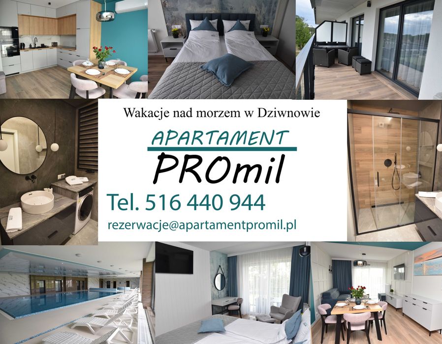 Dziwnów Apartament, basen, sauna, blisko morza.