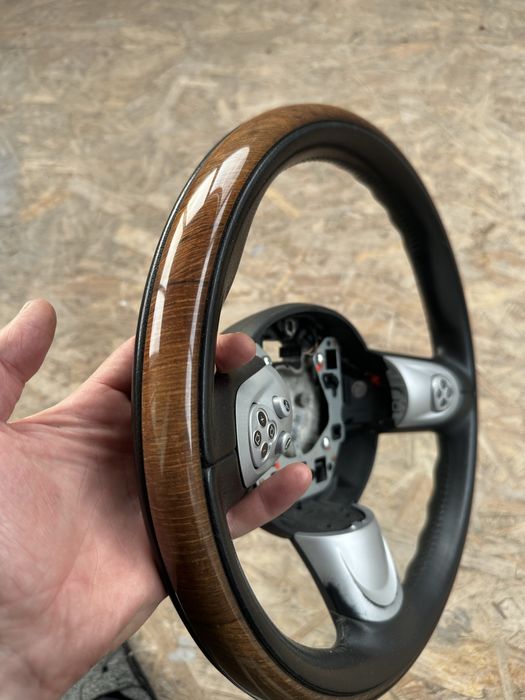 Деревяный руль мини купер в отличном состоянии