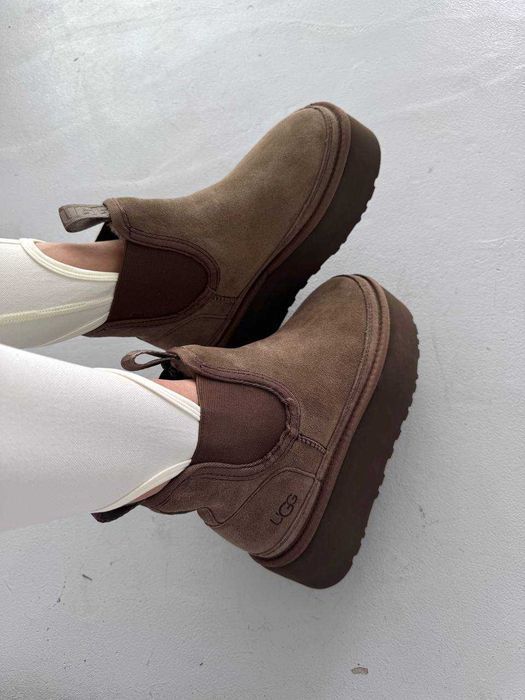 Уггі UGG Neumel Chelsea Platform Brown premium натуральні матеріали