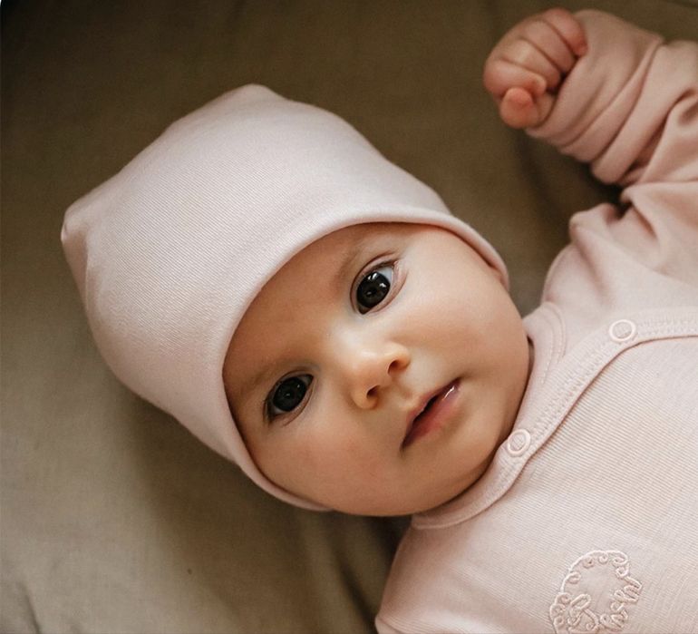 Czapka merino 68 różowa 100% wełna merino