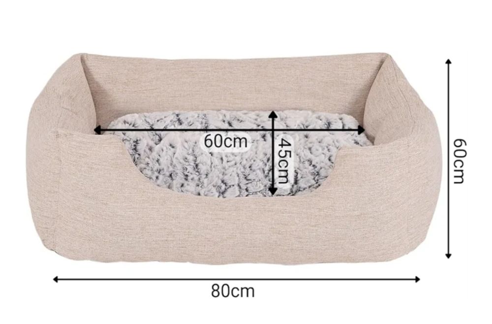 Cama para cão com almofada reversível
