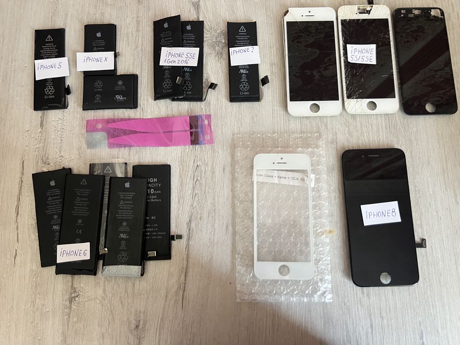 Części do iphone 5, 5S, 5SE 6, 8, X