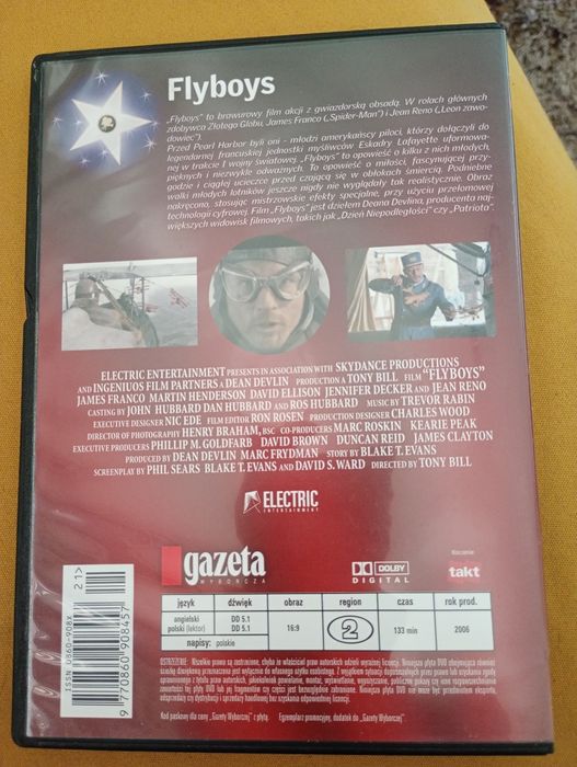 Film DVD Flyboys  Braterska eskadra Jean Reno wojenny