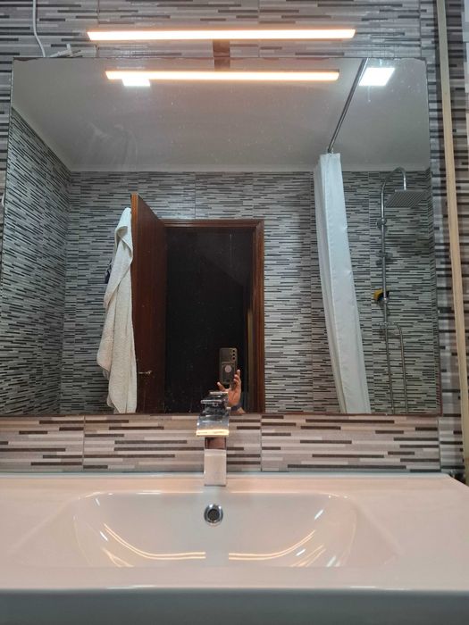 Espelho wc com aplique led