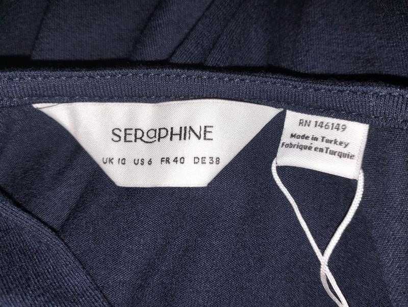 Нова синя сукня для вагітних жінок плаття темно-синє seraphine