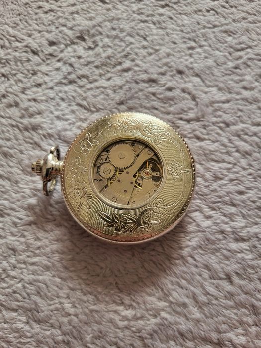 Mechaniczny Zegarek Kieszonkowy z Fazami Księżyca