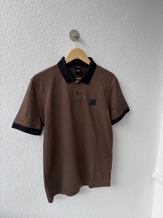Поло hugo boss brown