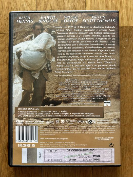 DVD O Paciente Inglês