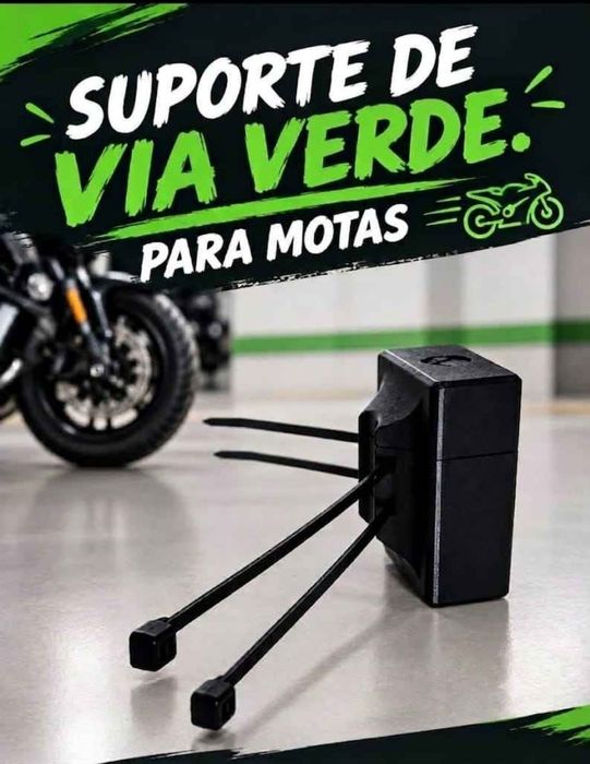 Suporte de vía verde para motas